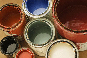 decorative photo of open paint cans