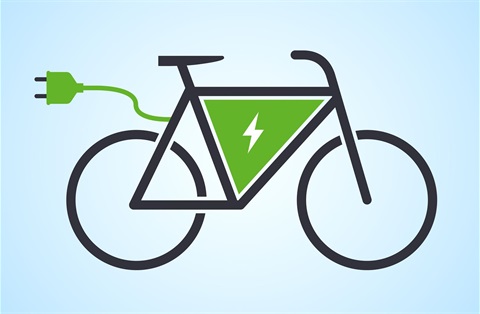 Graphic depiction of an electric bike