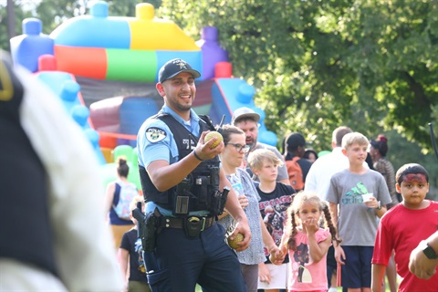 OPPD officer at National Night Out 2023