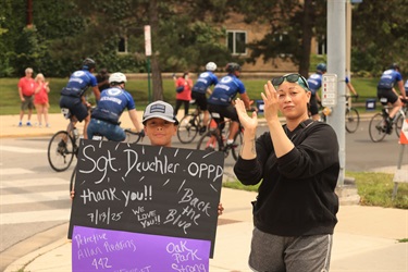 Cycle Across Illinois Support Sign