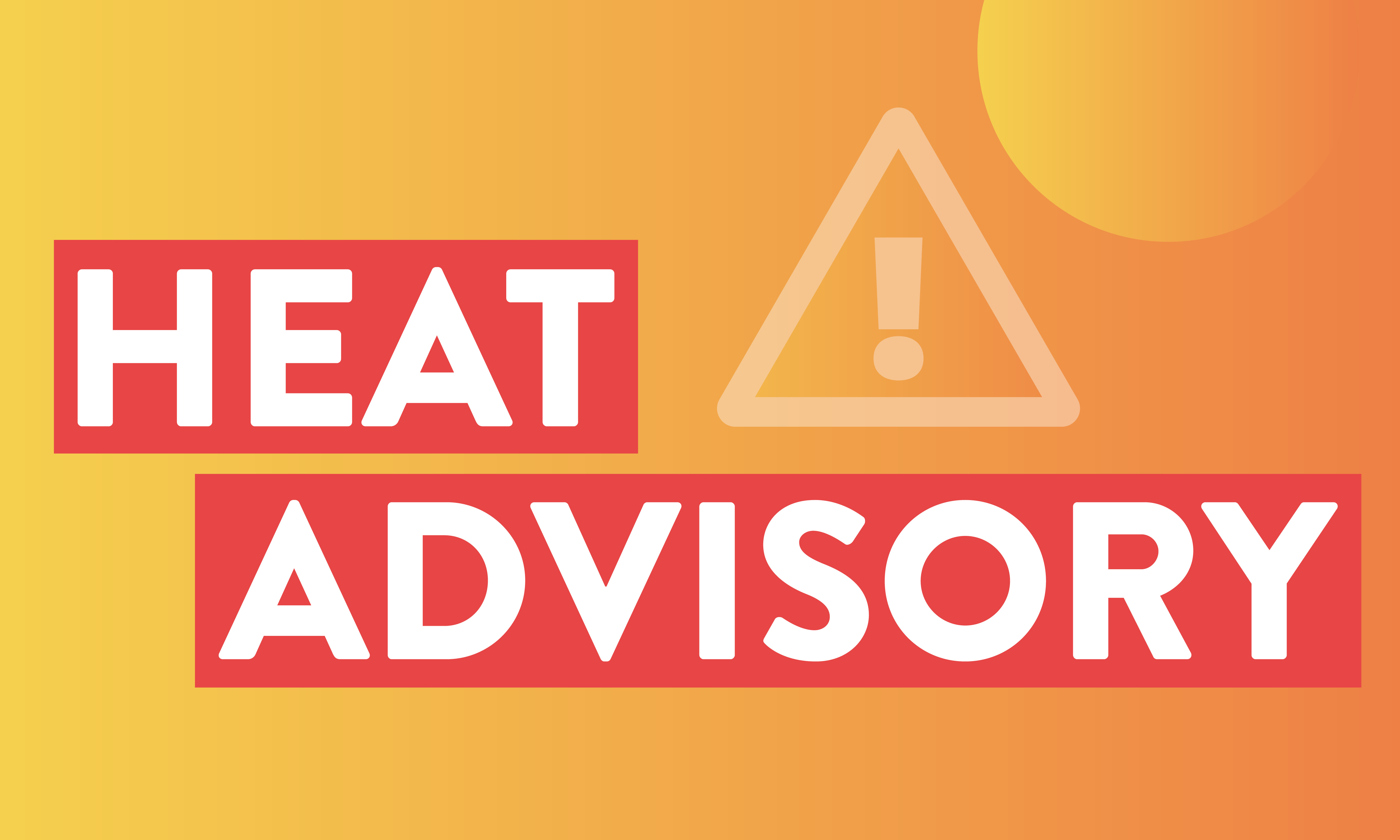 Heat advisory graphic