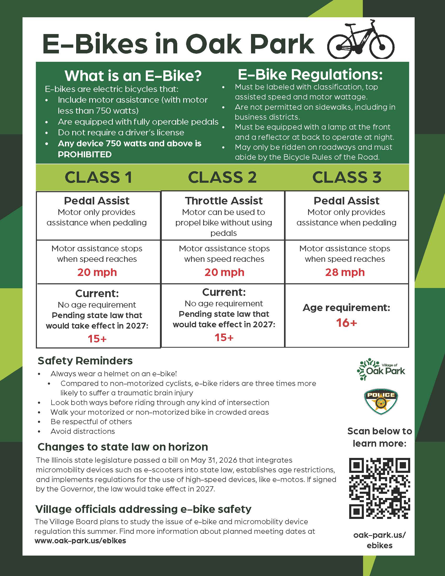 E-Bikes Informational Flyer