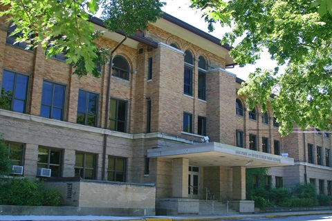 Oak Park and River Forest High School building entrance
