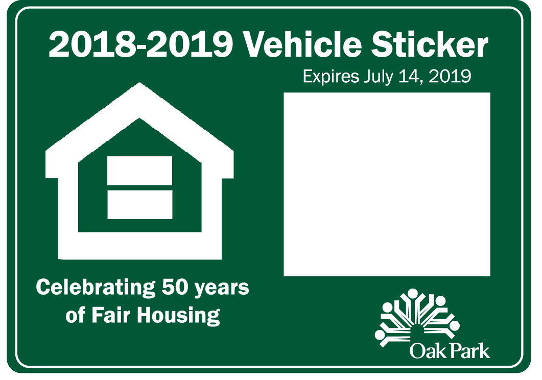 Photo of the 2018-2019 Village vehicle sticker