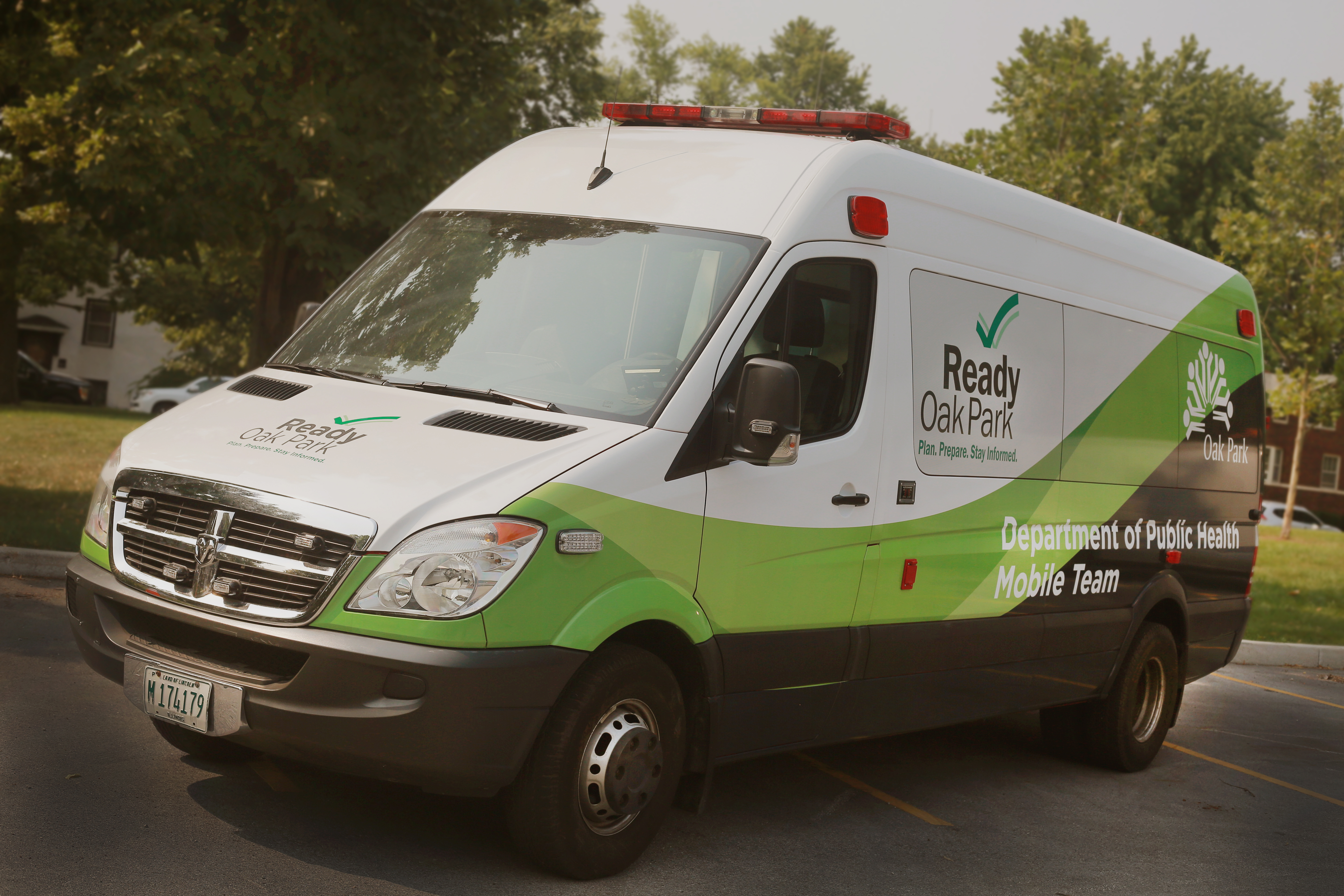 Photograph of the Oak Park Health Department mobile response van