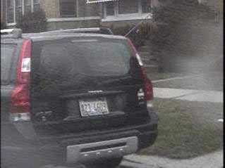 Photo of Yaus vehicle showing license plate